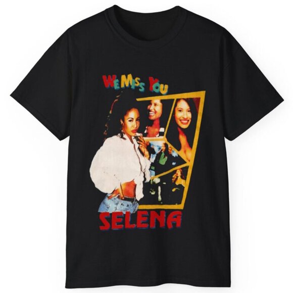 We Miss You Selena Latin Music Fan Gift Graphic Memorial Tribute T-Shirt 159 - Picture 1 of 5